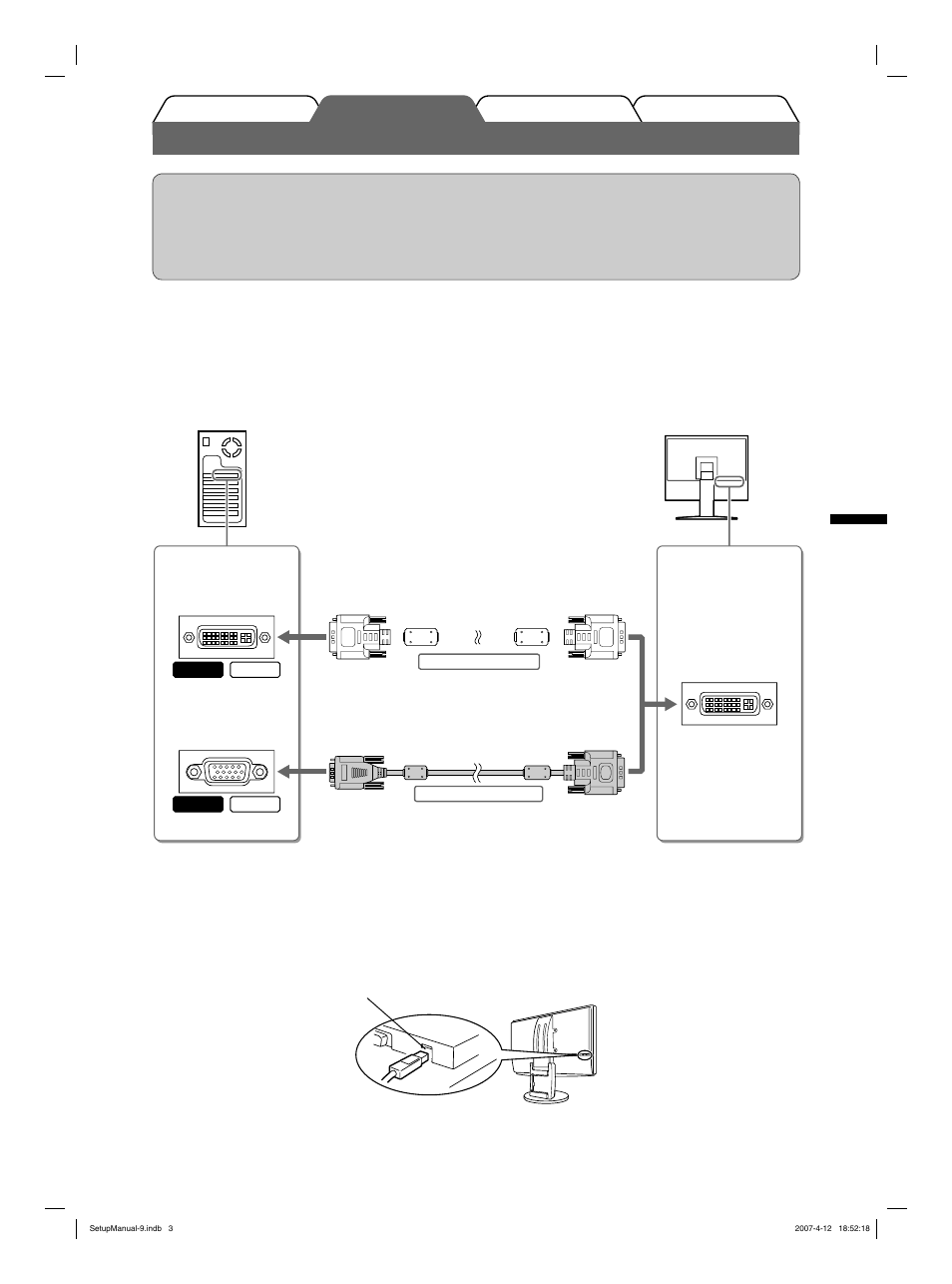 Conexión de los cables | Eizo FlexScan S2411W User Manual | Page 23 / 60