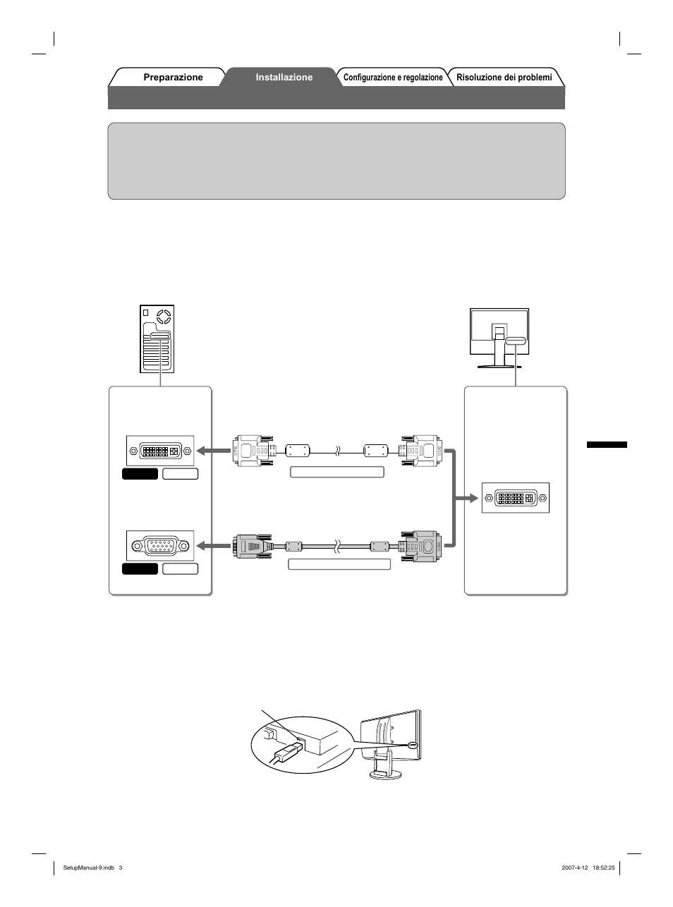 Collegamento dei cavi | Eizo FlexScan S2411W User Manual | Page 29 / 60