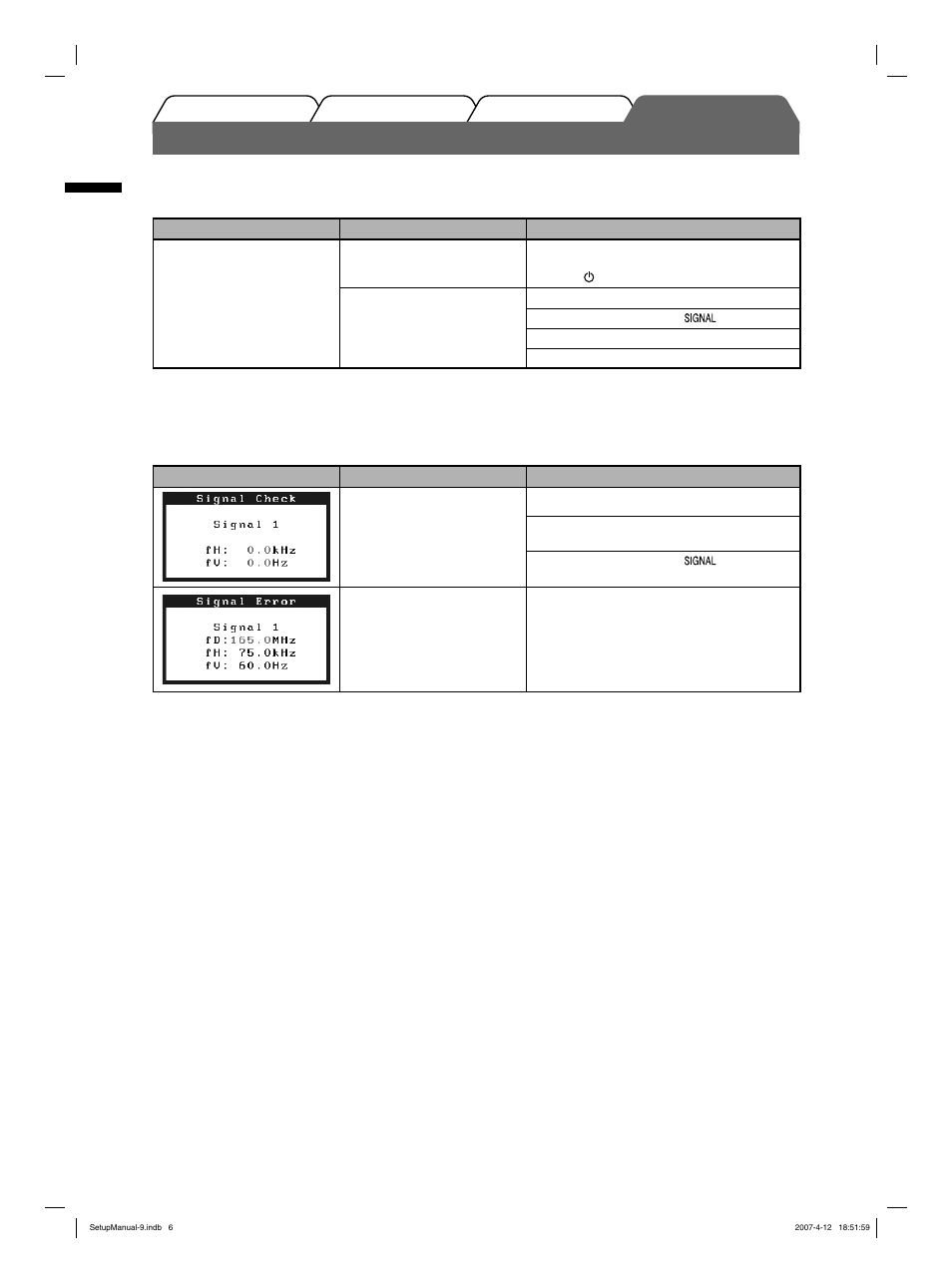 No-picture problem | Eizo FlexScan S2411W User Manual | Page 8 / 60