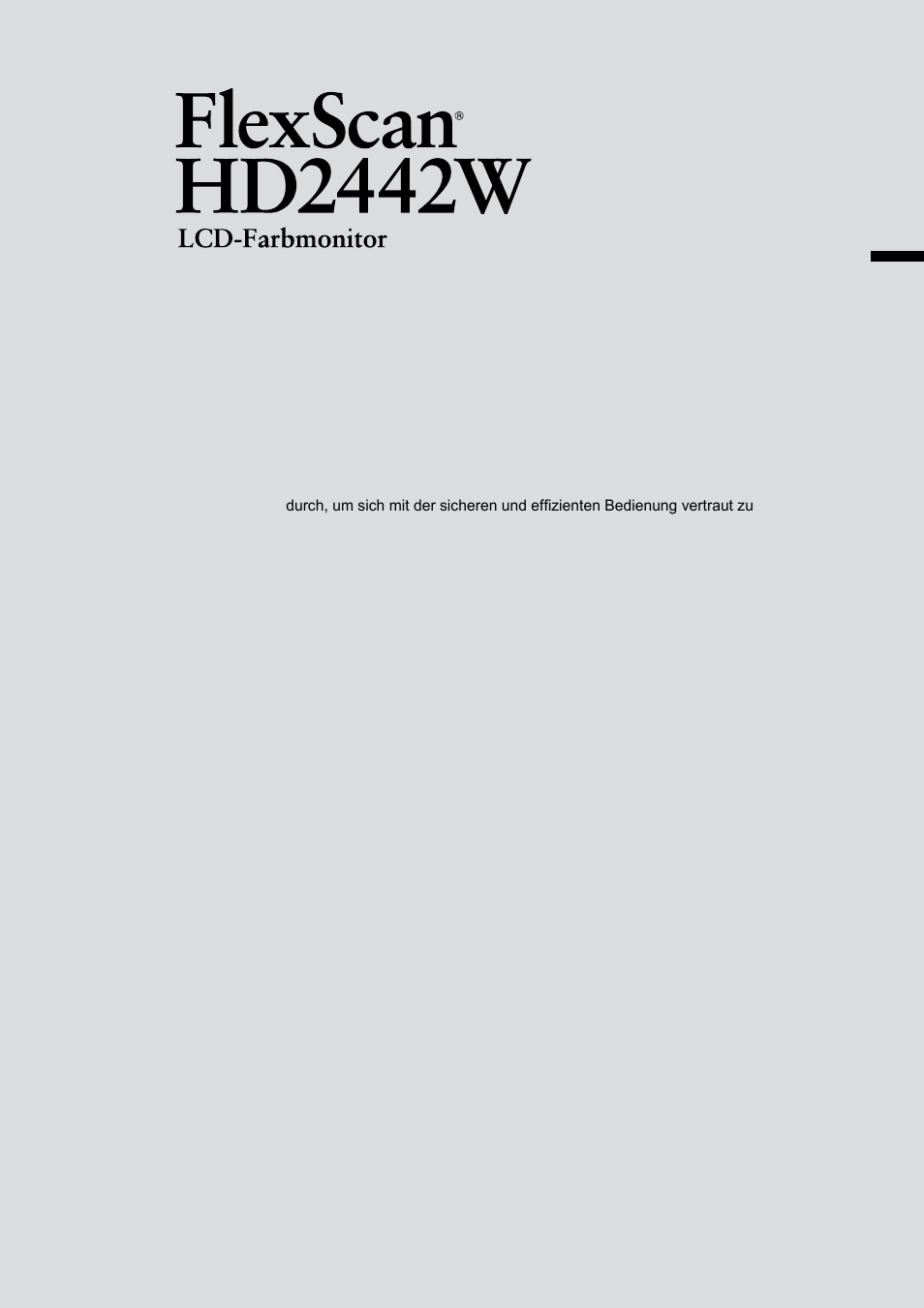 Eizo FlexScan HD2442W User Manual | Page 19 / 148