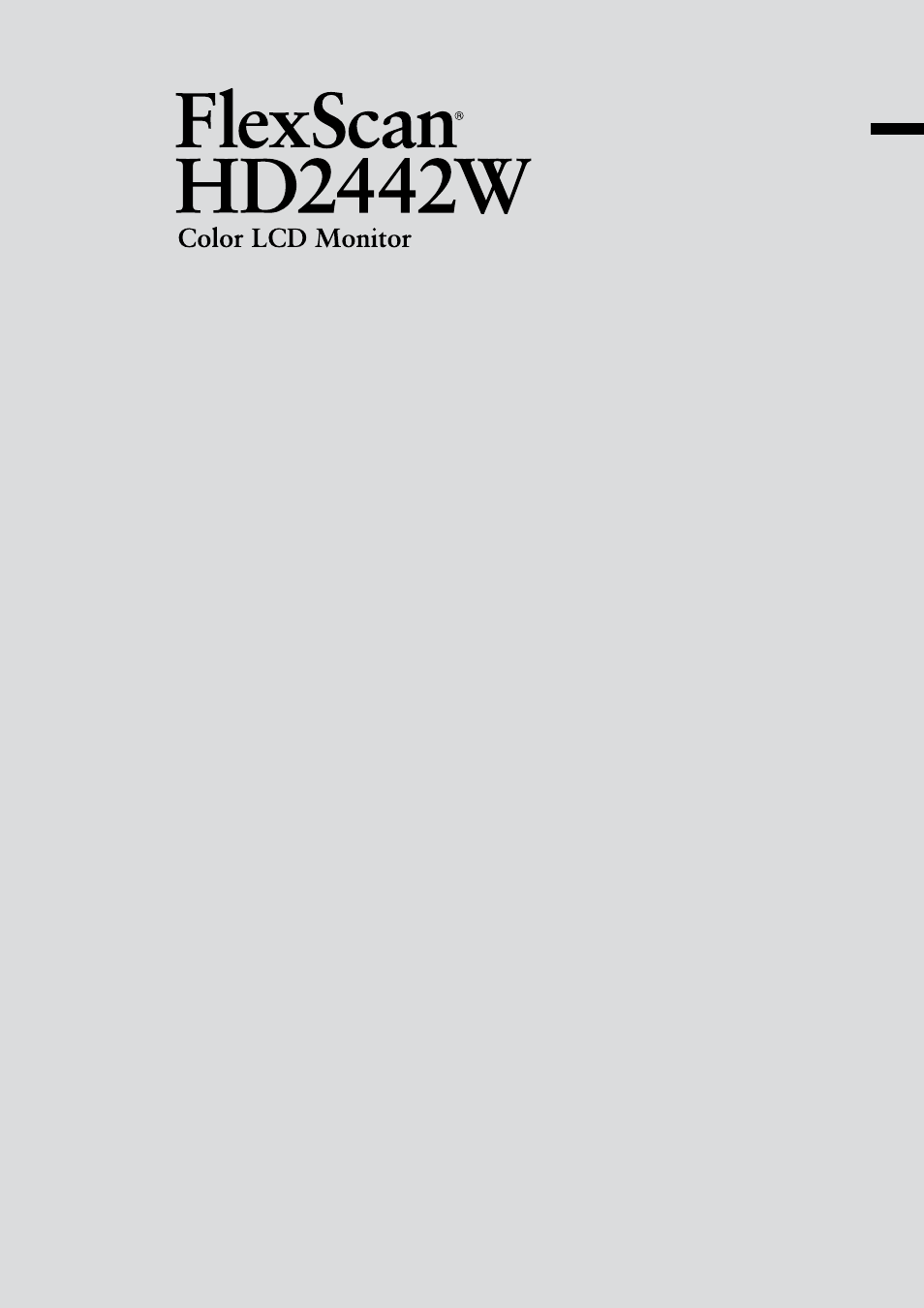 Eizo FlexScan HD2442W User Manual | Page 3 / 148