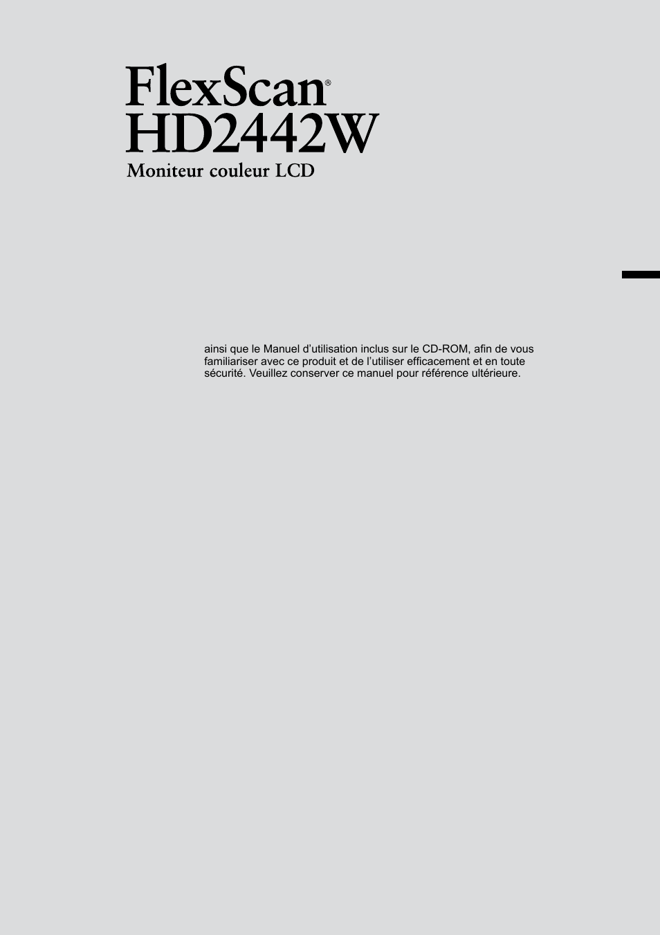 Eizo FlexScan HD2442W User Manual | Page 35 / 148