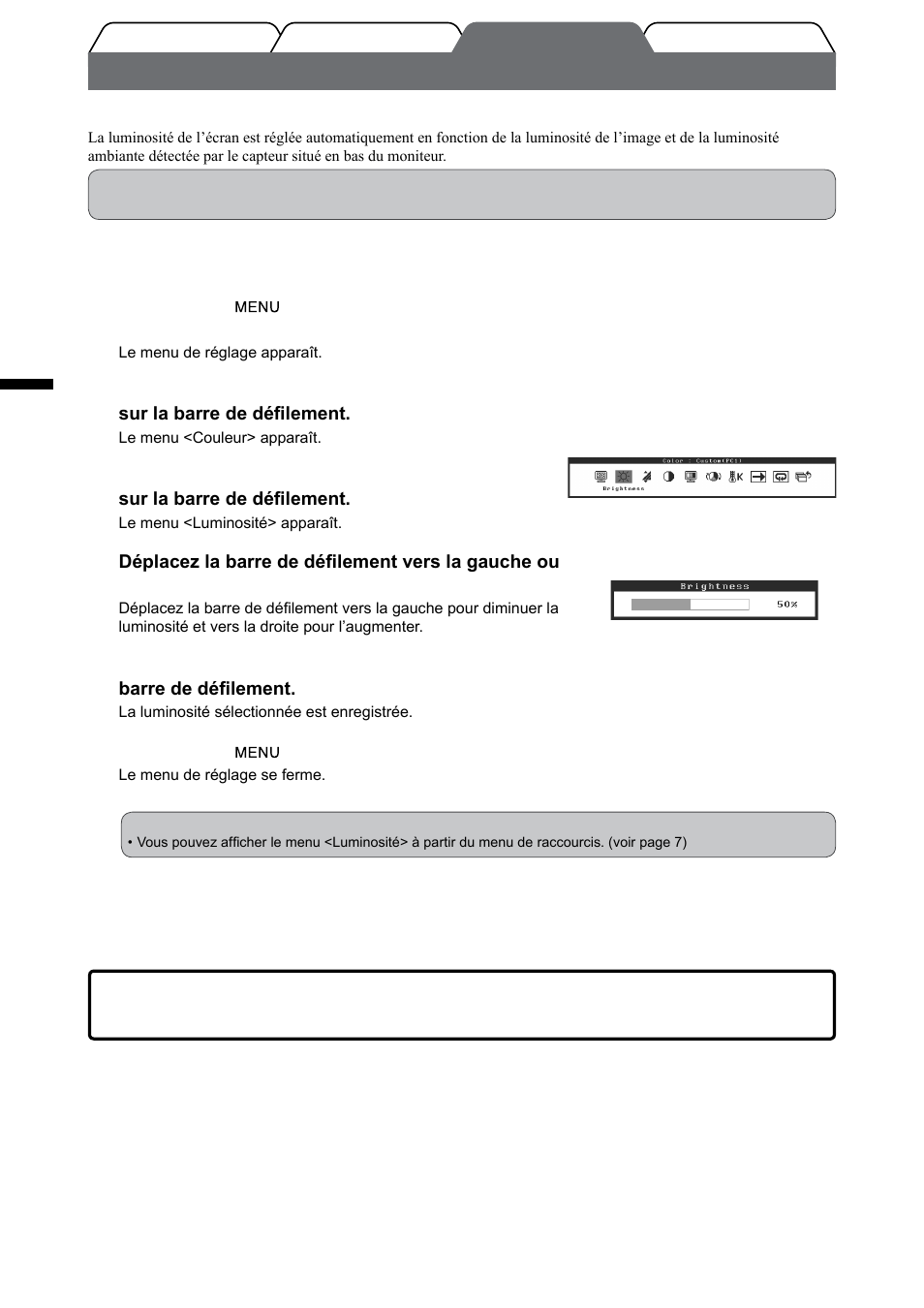 Ajustage de la luminosité | Eizo FlexScan HD2442W User Manual | Page 48 / 148