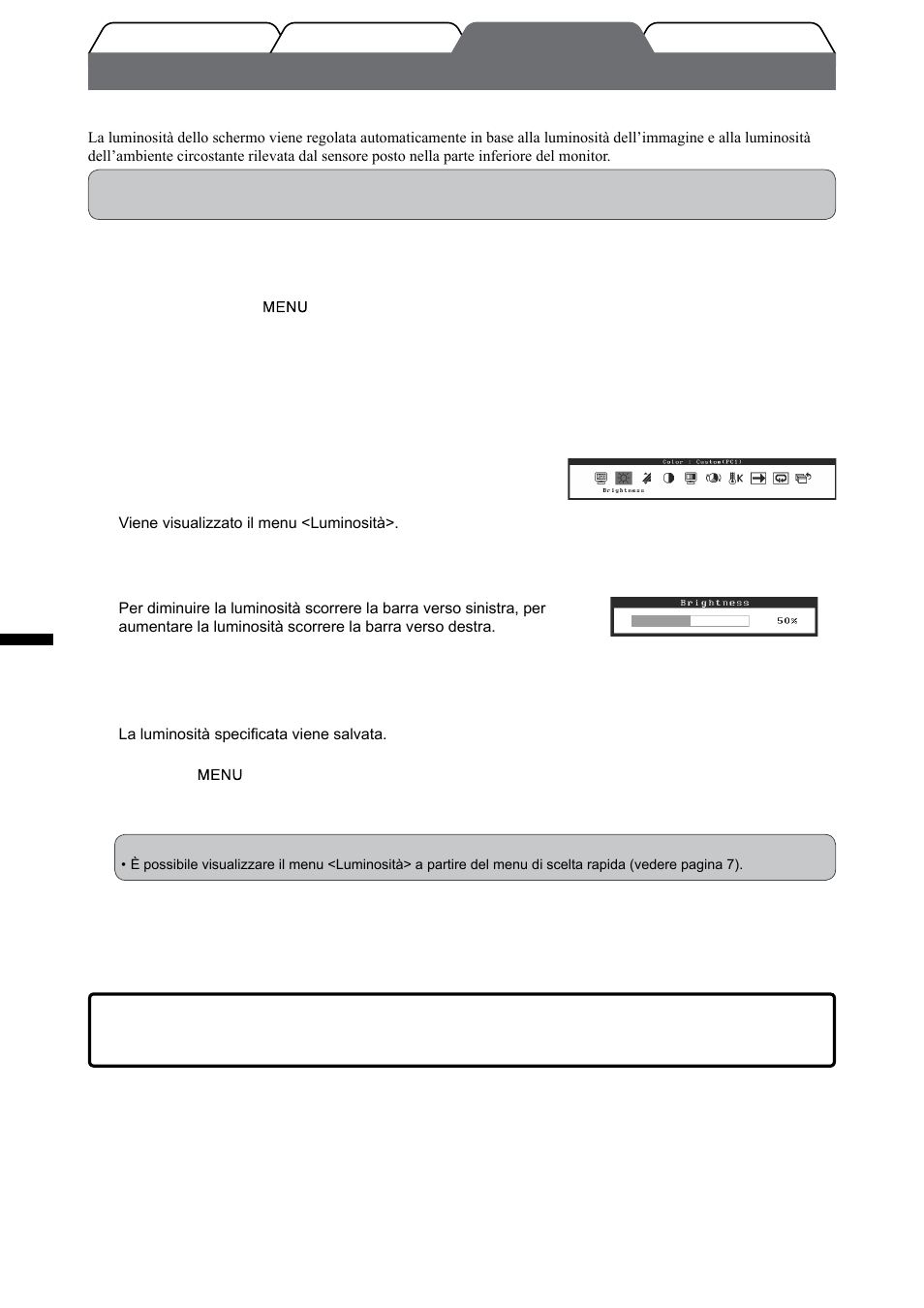 Regolazione della luminosità | Eizo FlexScan HD2442W User Manual | Page 80 / 148