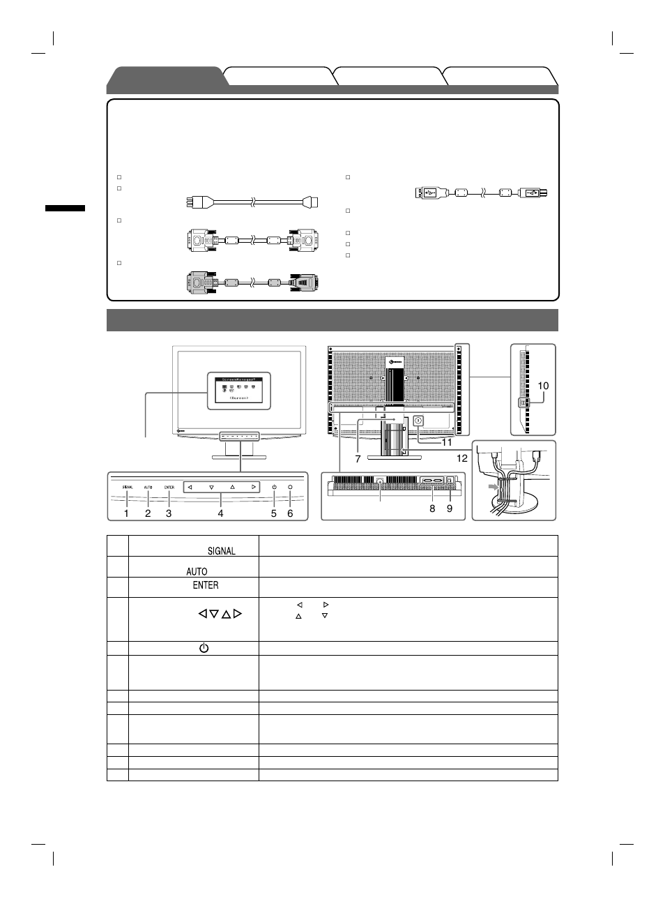 Bedienelemente und funktionen | Eizo FlexScan S2111W User Manual | Page 10 / 60