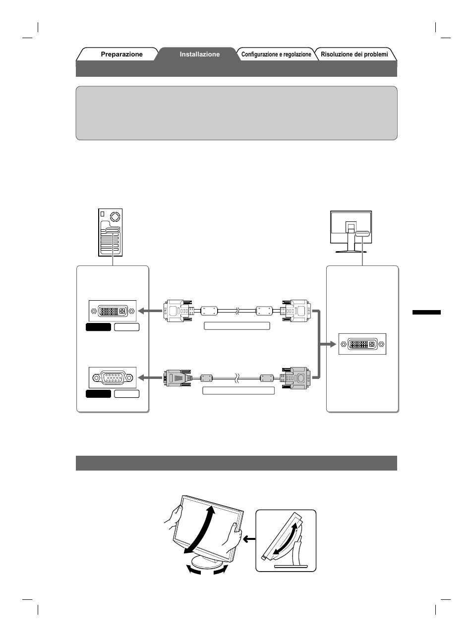 Collegamento dei cavi | Eizo FlexScan S2111W User Manual | Page 29 / 60