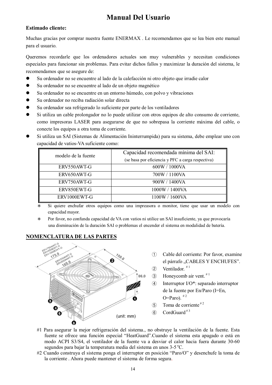 Manual del usuario | Enermax Revolution87+ User Manual | Page 16 / 40