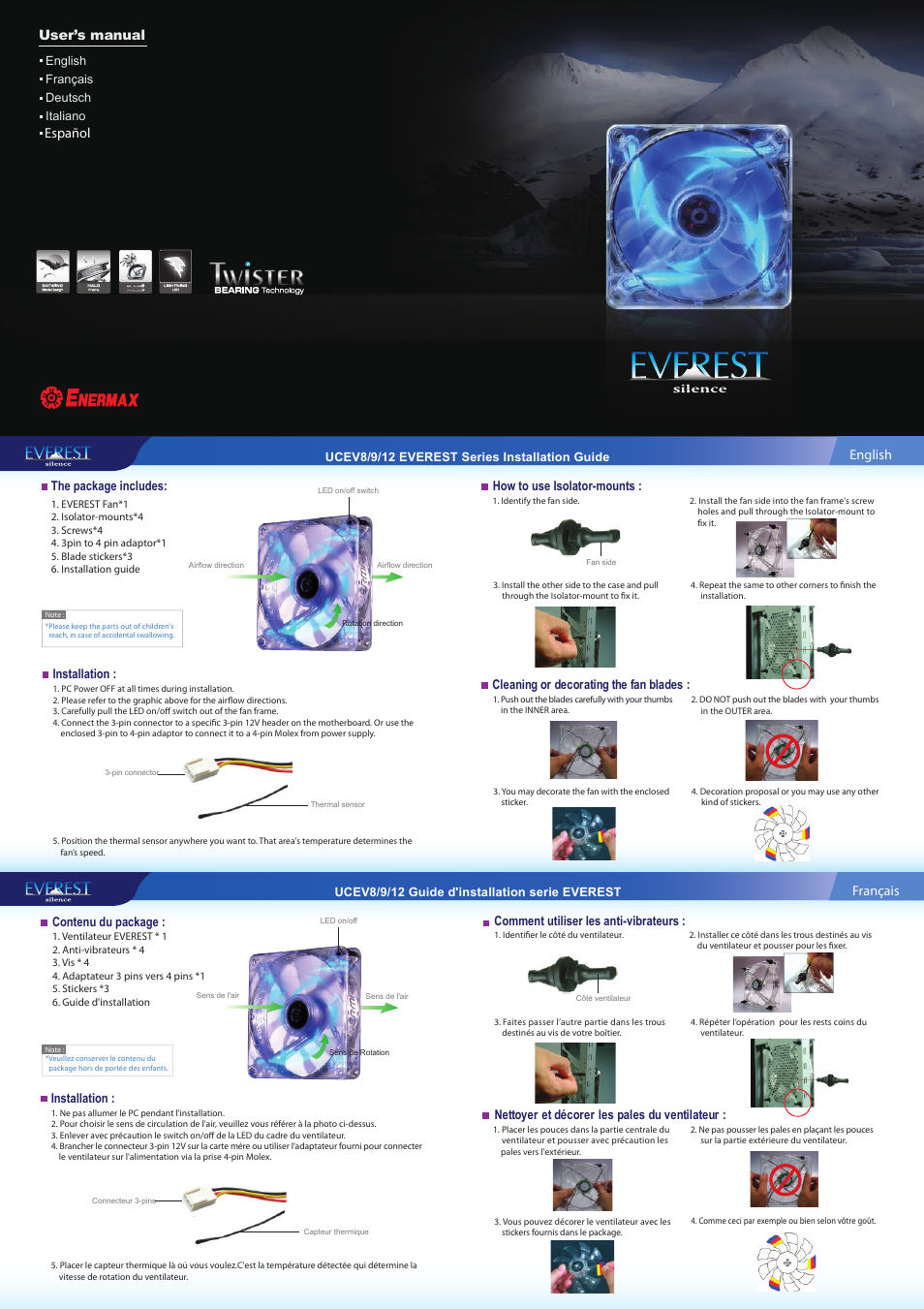Enermax Еverest User Manual | 2 pages