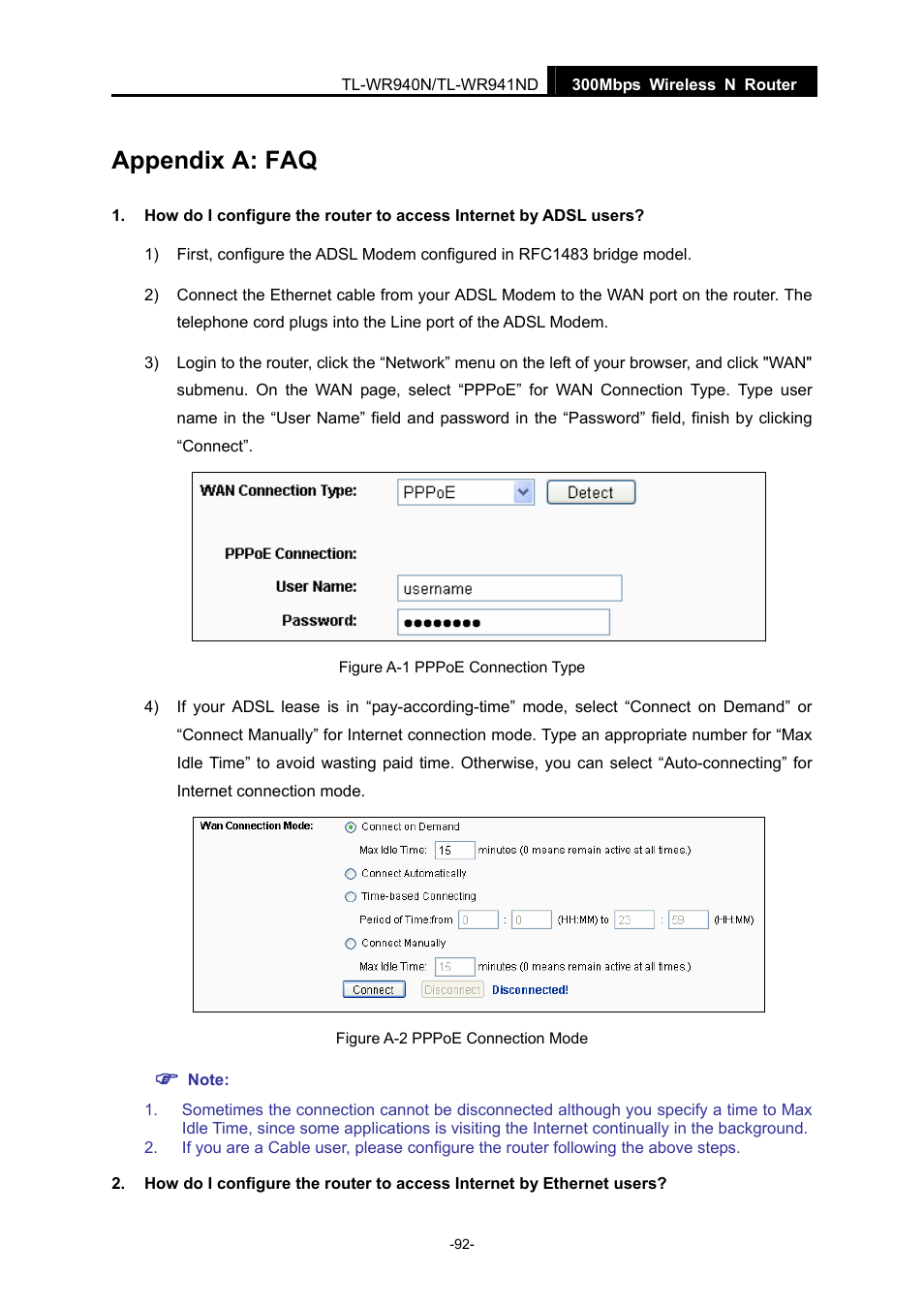 Appendix a: faq | TP-Link TL-WR940N User Manual | Page 100 / 111
