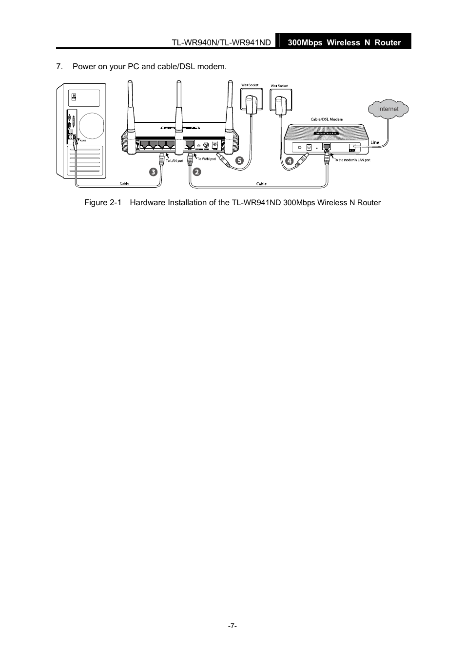 Figure, 1. (if you ha, Shown in figure 2-1 | TP-Link TL-WR940N User Manual | Page 15 / 111