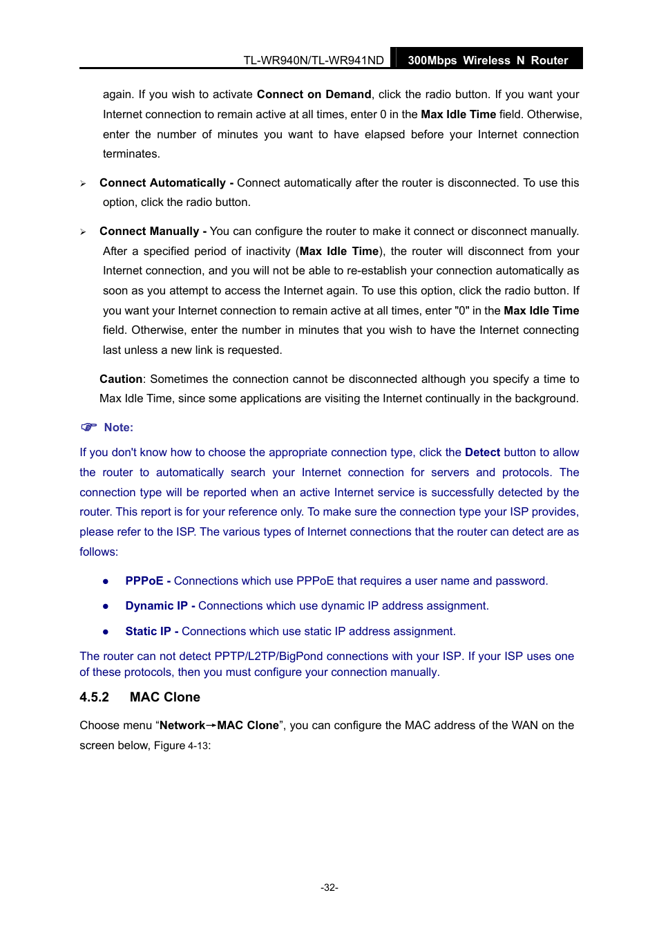 2 mac clone, Mac clone | TP-Link TL-WR940N User Manual | Page 40 / 111