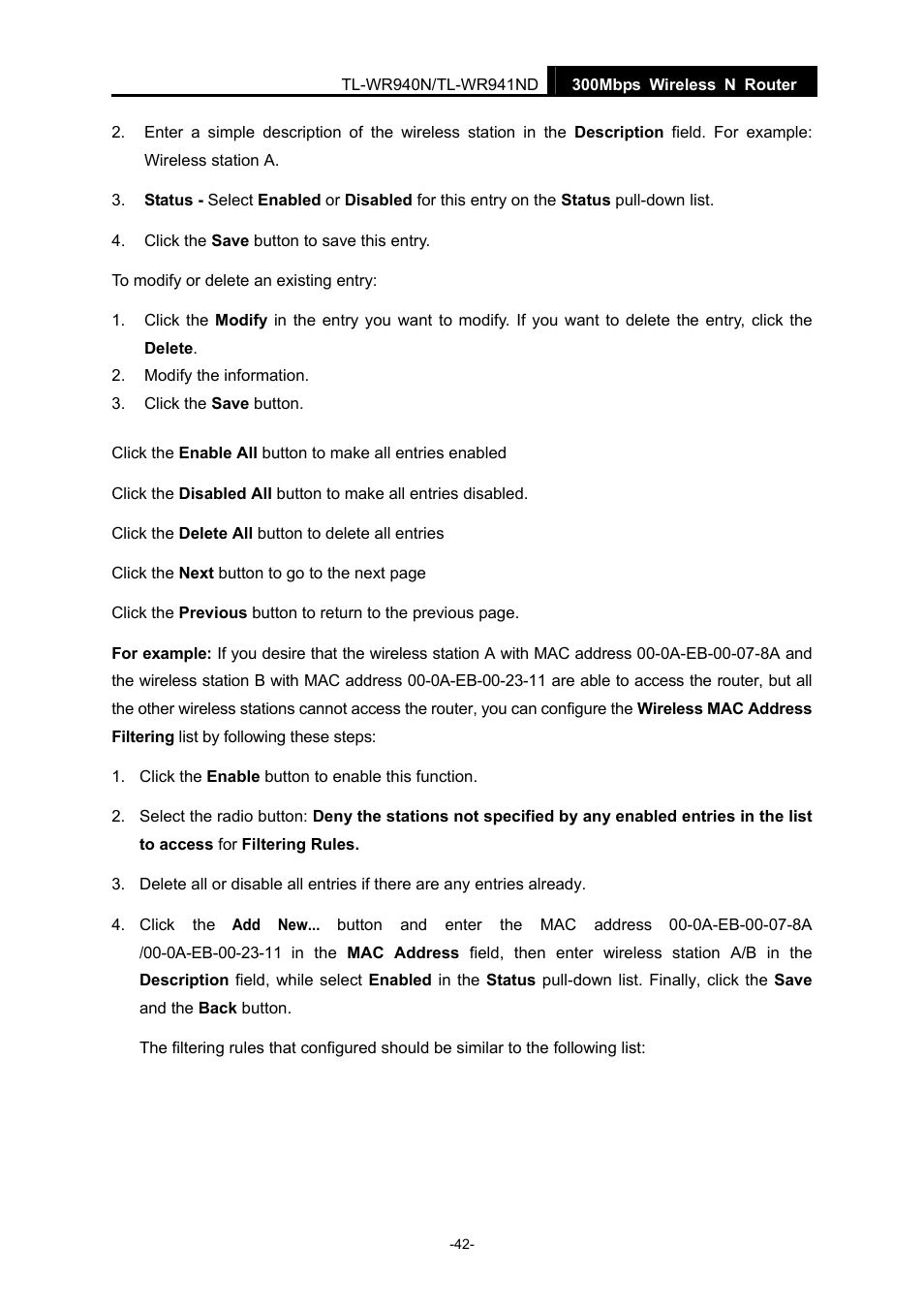 TP-Link TL-WR940N User Manual | Page 50 / 111