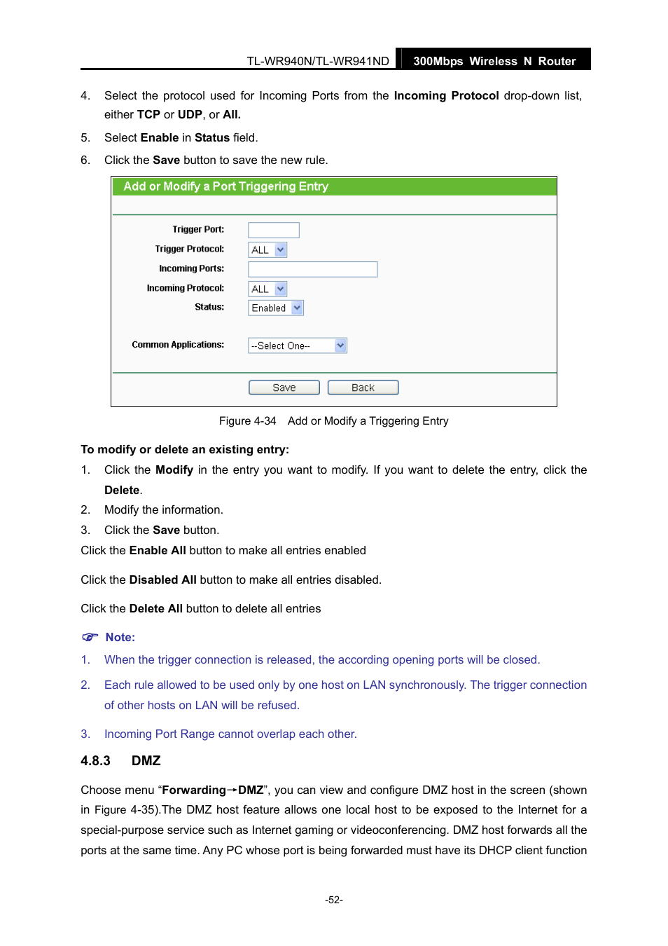 3 dmz | TP-Link TL-WR940N User Manual | Page 60 / 111