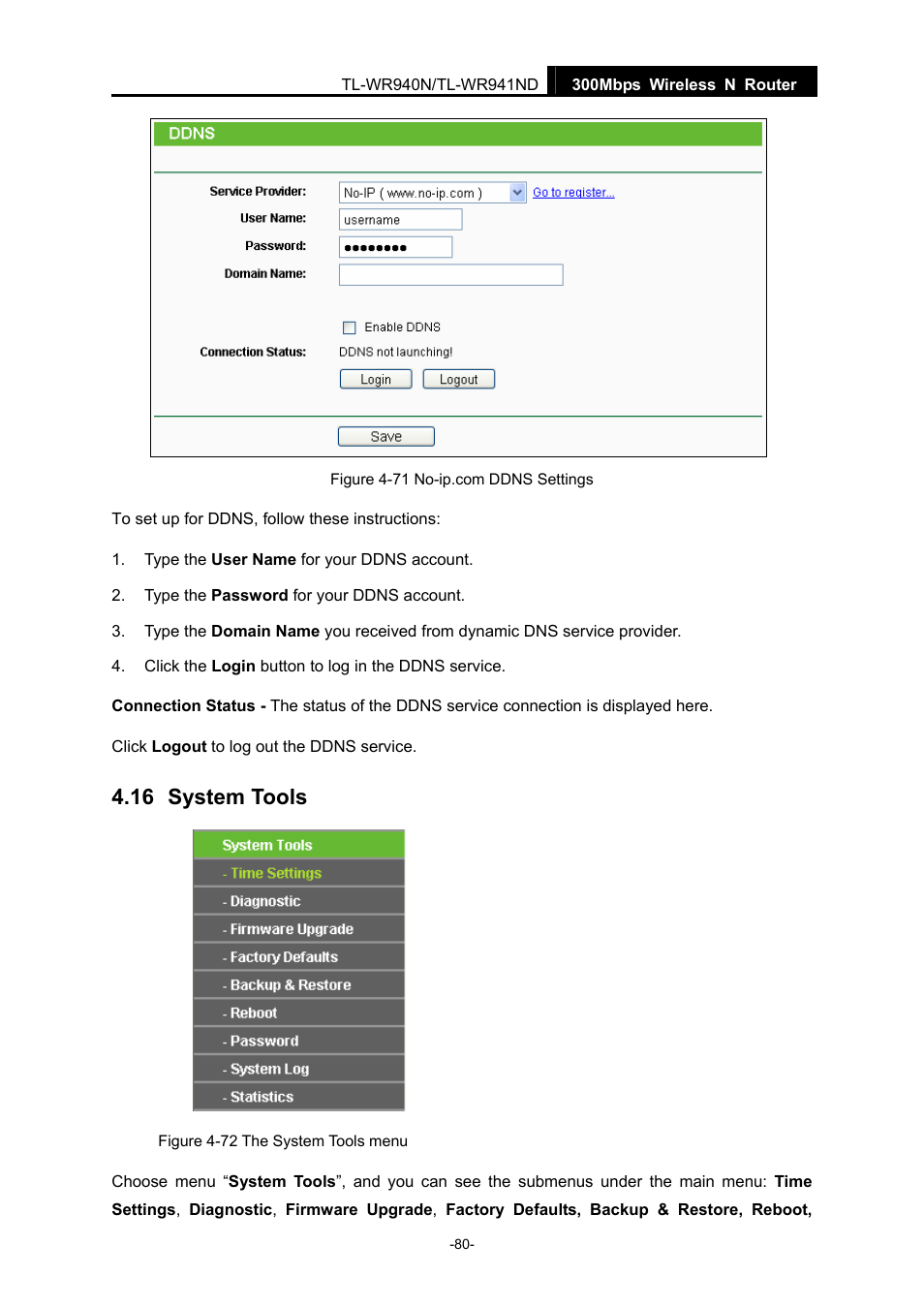 16 system tools, System tools | TP-Link TL-WR940N User Manual | Page 88 / 111