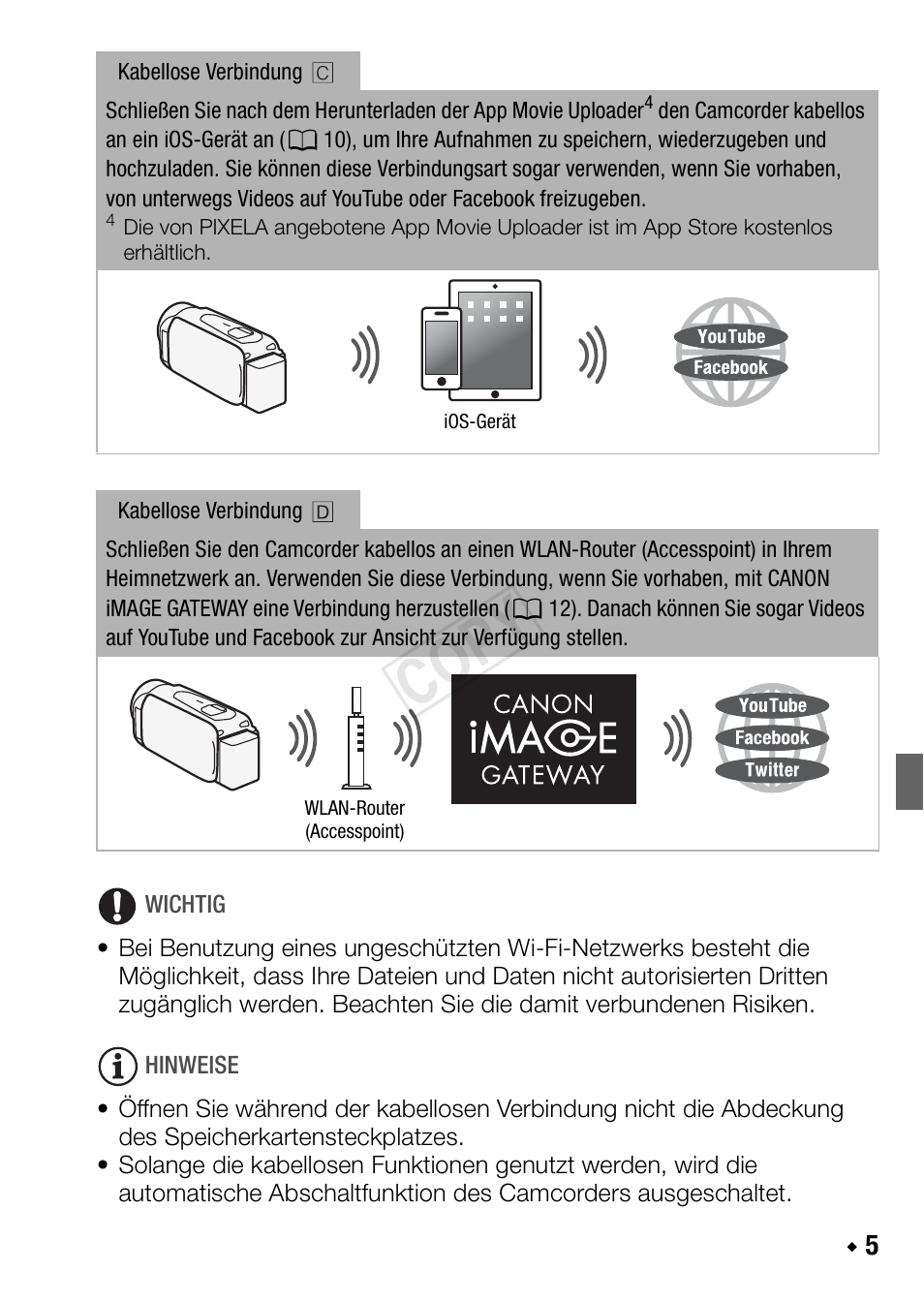 Cop y | Canon LEGRIA HF R48 User Manual | Page 51 / 116