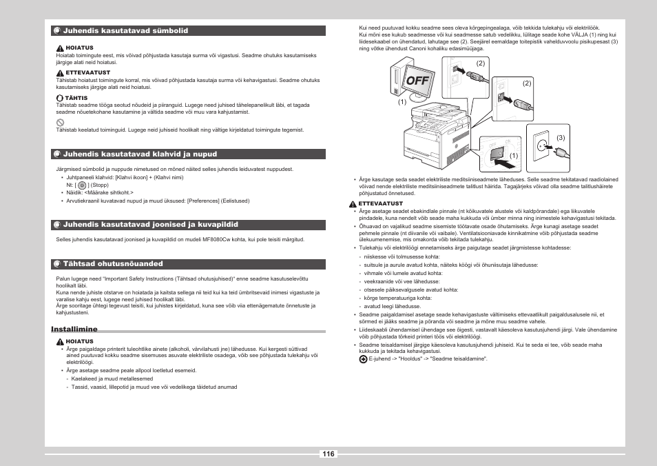 Lk 116 | Canon i-SENSYS MF8080Cw User Manual | Page 222 / 276