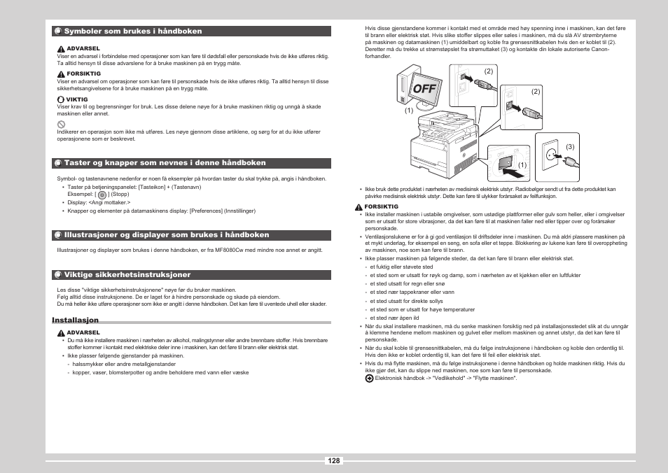 S. 128 | Canon i-SENSYS MF8080Cw User Manual | Page 234 / 276