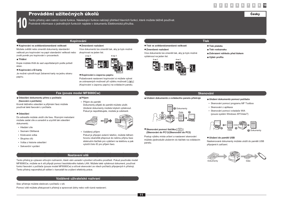 Provádění užitečných úkolů | Canon i-SENSYS MF8080Cw User Manual | Page 32 / 276