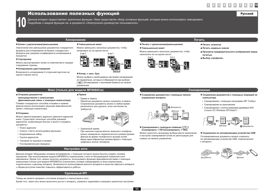 Использование полезных функций | Canon i-SENSYS MF8080Cw User Manual | Page 60 / 276