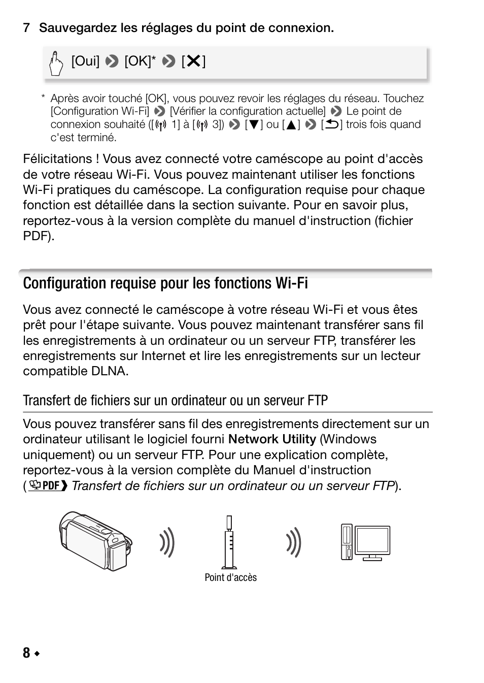 Configuration requise pour les fonctions wi-fi | Canon LEGRIA HF R38 User Manual | Page 38 / 96