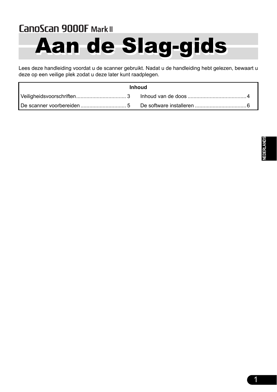 Aan de slag-gids | Canon CanoScan 9000F MarkII User Manual | Page 37 / 135