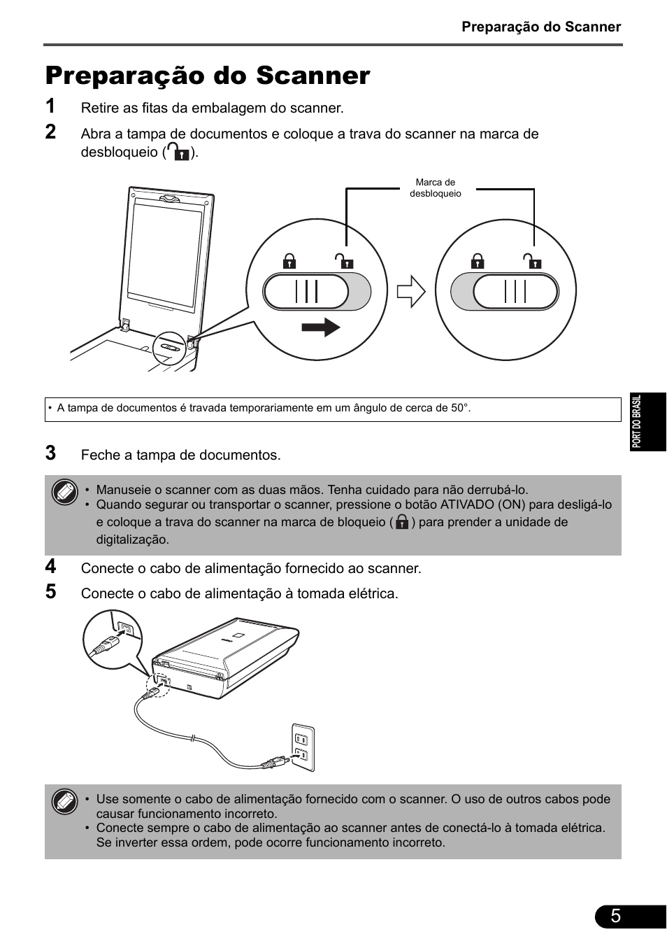 Preparação do scanner | Canon CanoScan 9000F MarkII User Manual | Page 48 / 135
