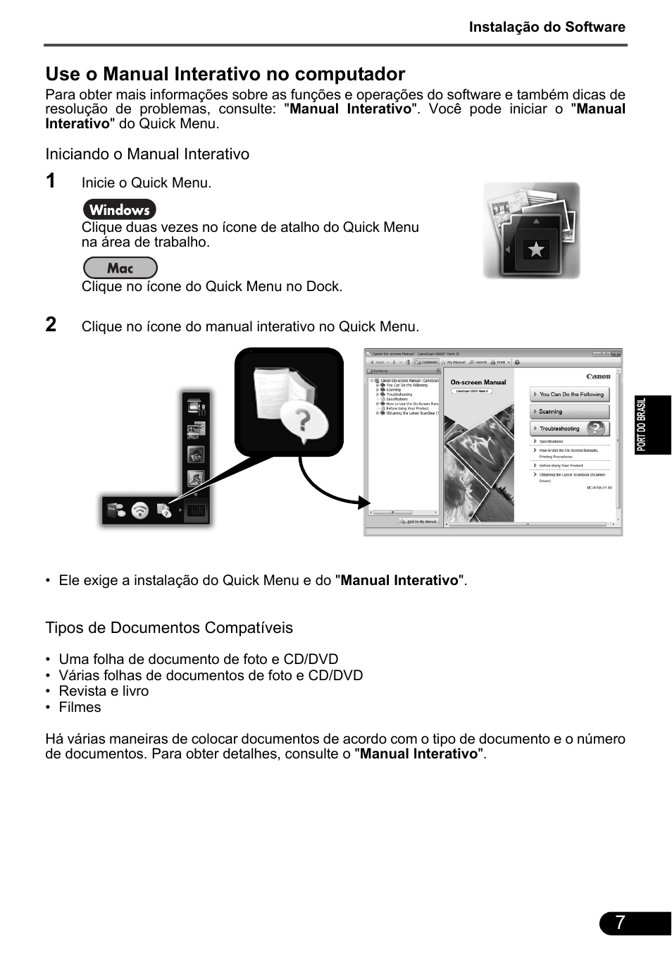 Use o manual interativo no computador | Canon CanoScan 9000F MarkII User Manual | Page 50 / 135