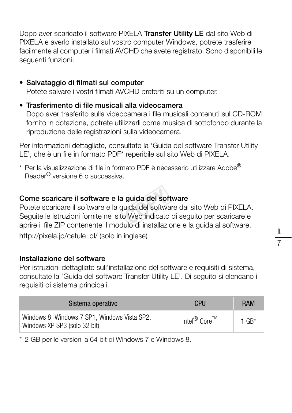 Cop y | Canon LEGRIA HF R406 User Manual | Page 7 / 11