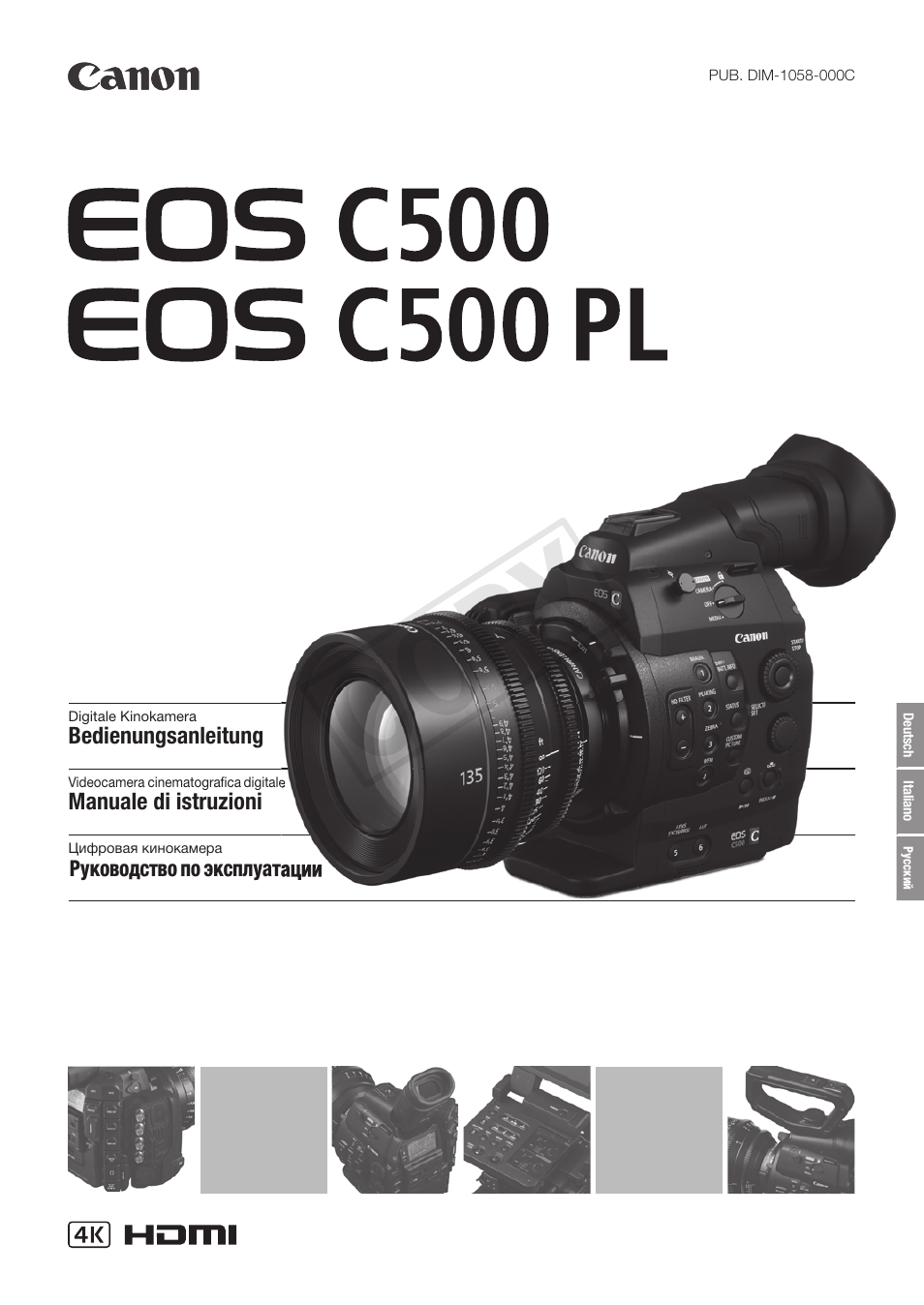 Canon EOS C500 PL User Manual | 219 pages