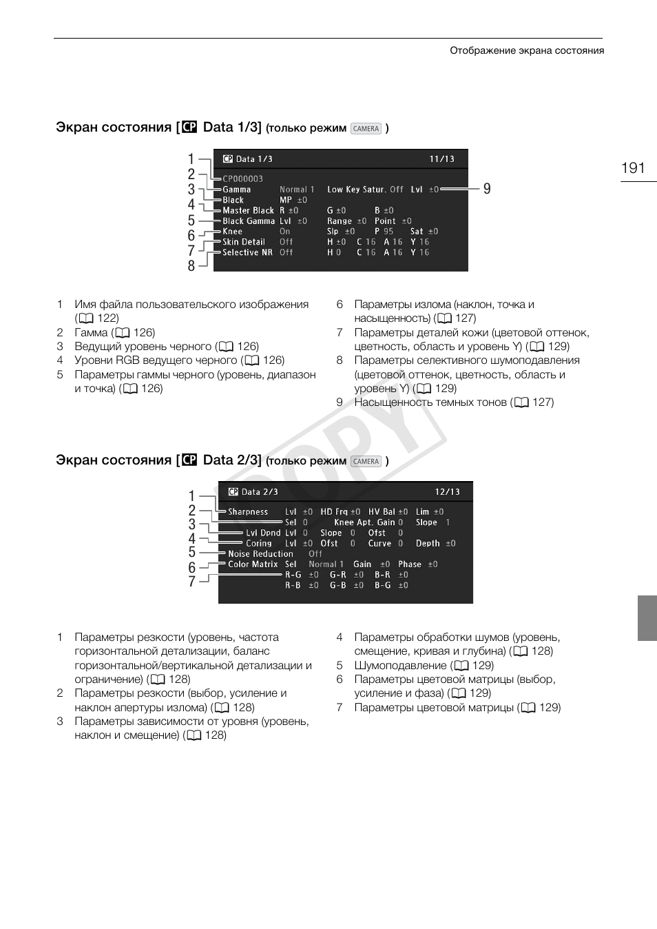 Cop y | Canon EOS C500 PL User Manual | Page 191 / 219