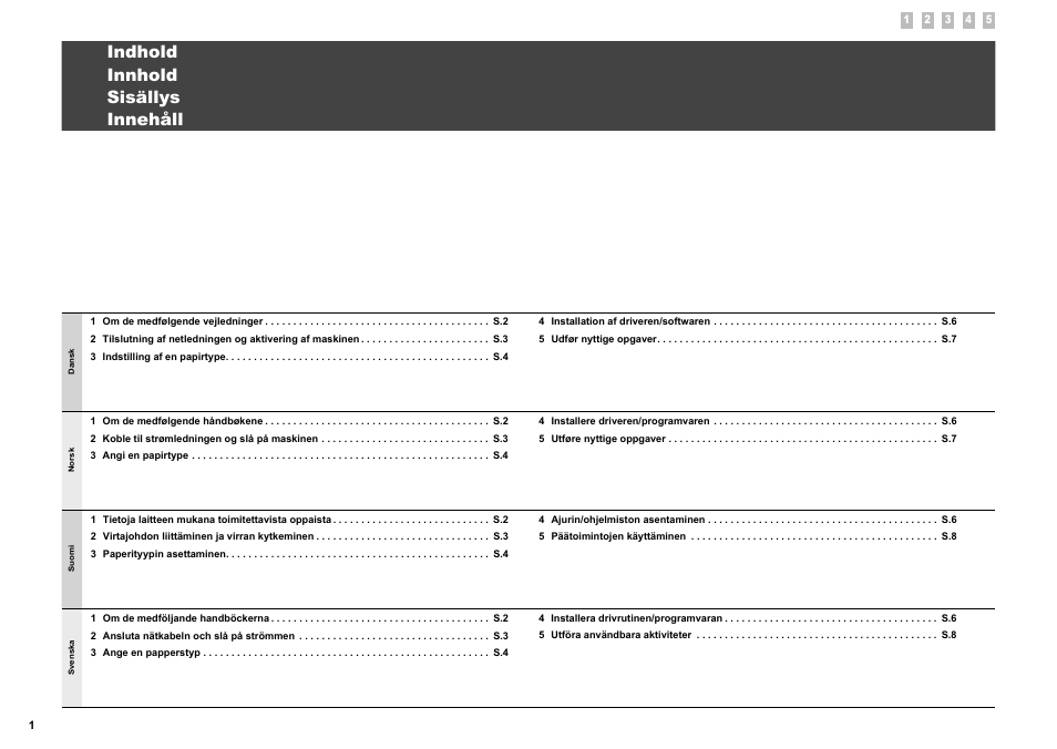 Indhold innhold sisällys innehåll | Canon i-SENSYS MF3010 User Manual | Page 46 / 204