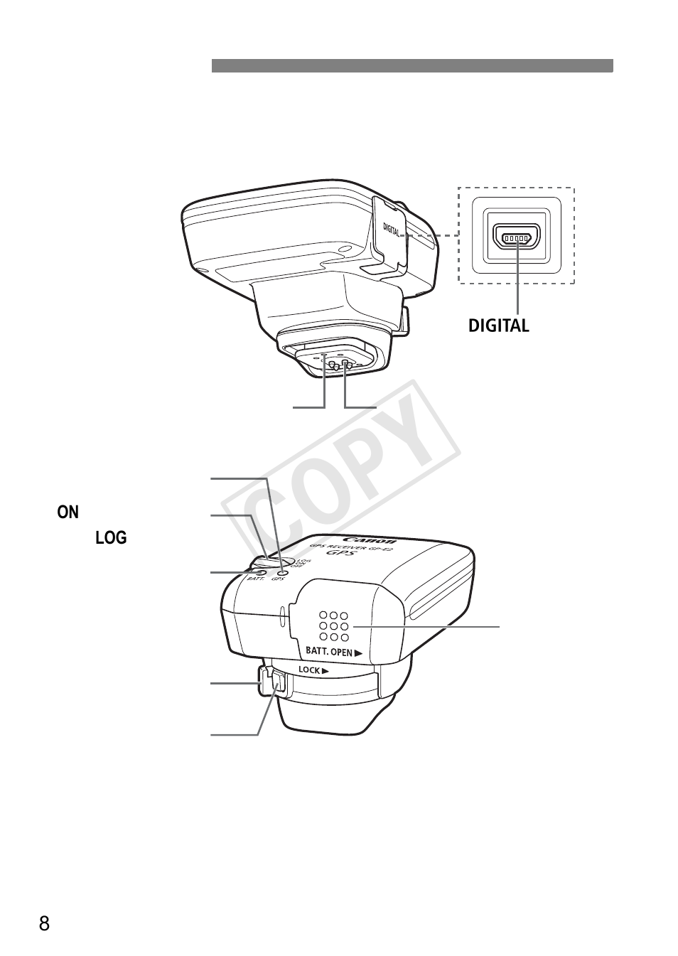 Cop y | Canon GPS RECEIVER GP-E2 User Manual | Page 10 / 292