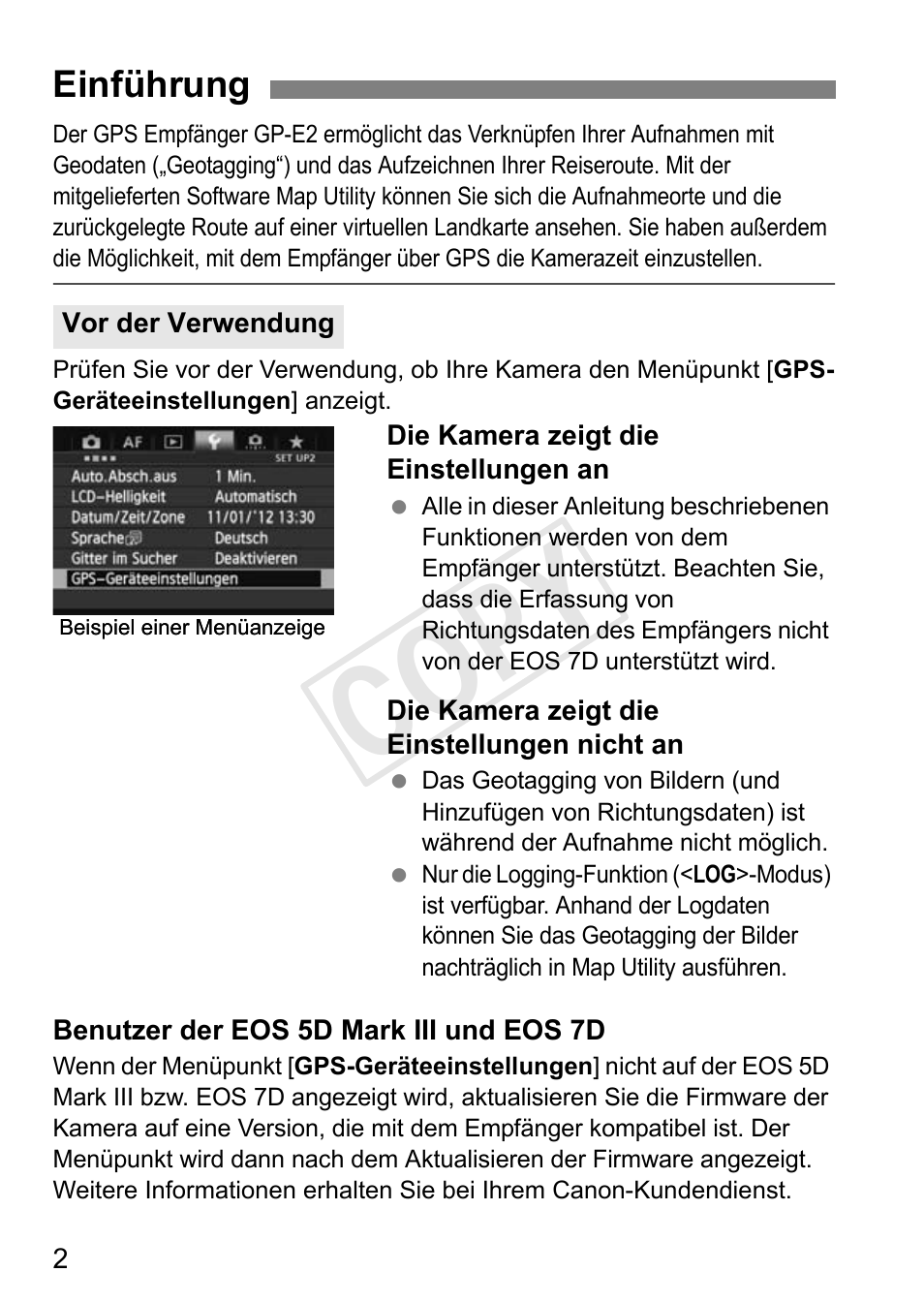 Cop y | Canon GPS RECEIVER GP-E2 User Manual | Page 100 / 292