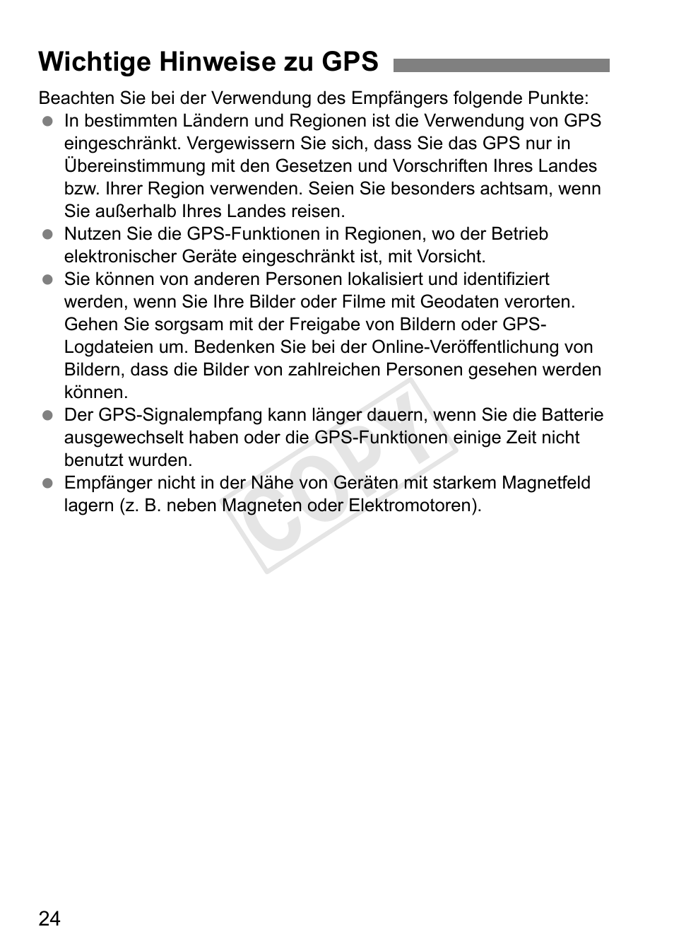 Cop y | Canon GPS RECEIVER GP-E2 User Manual | Page 122 / 292