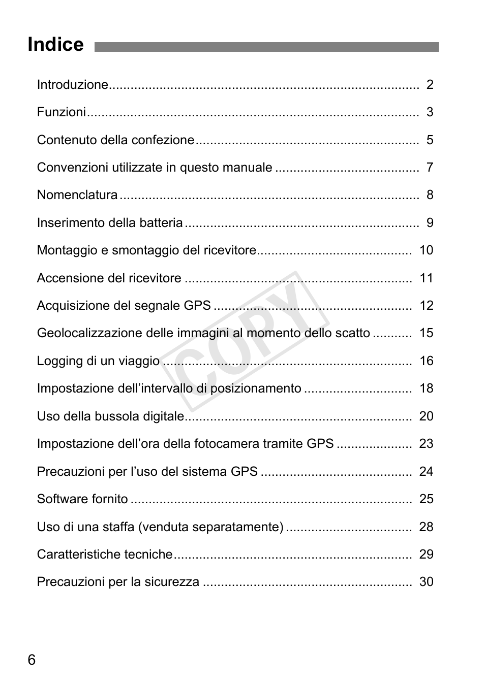 Cop y, Indice | Canon GPS RECEIVER GP-E2 User Manual | Page 136 / 292