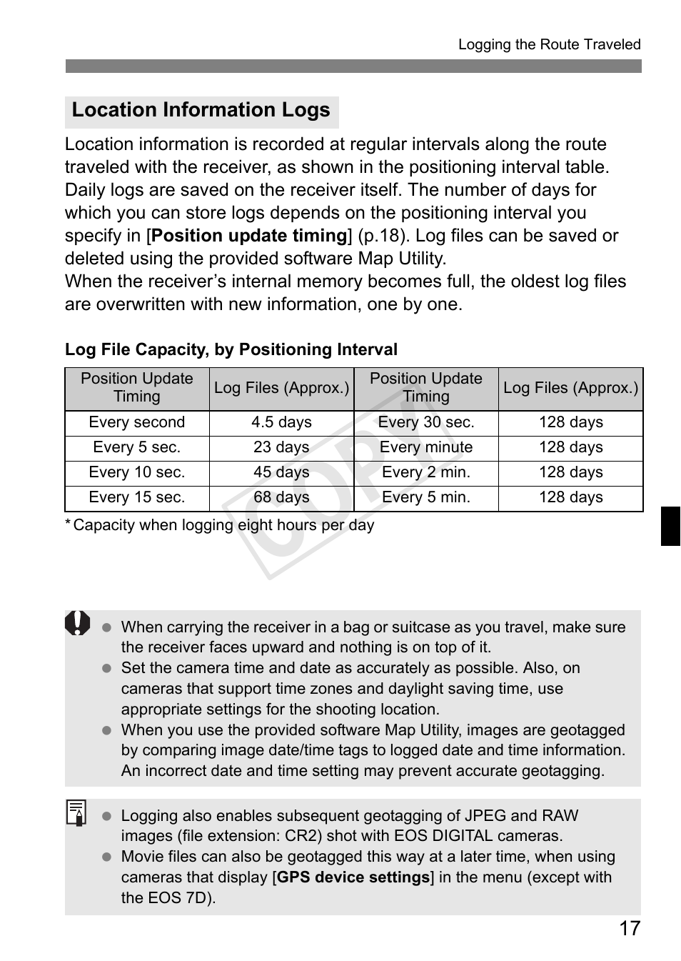 Cop y | Canon GPS RECEIVER GP-E2 User Manual | Page 51 / 292