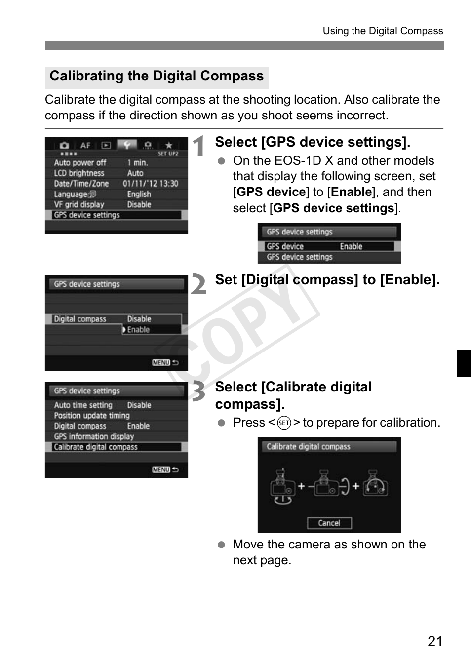 Cop y | Canon GPS RECEIVER GP-E2 User Manual | Page 55 / 292