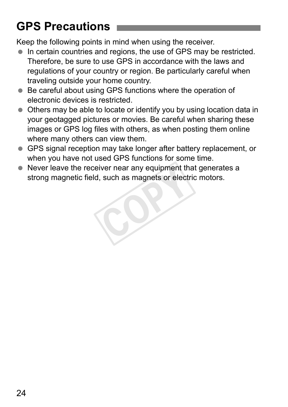 Cop y | Canon GPS RECEIVER GP-E2 User Manual | Page 58 / 292