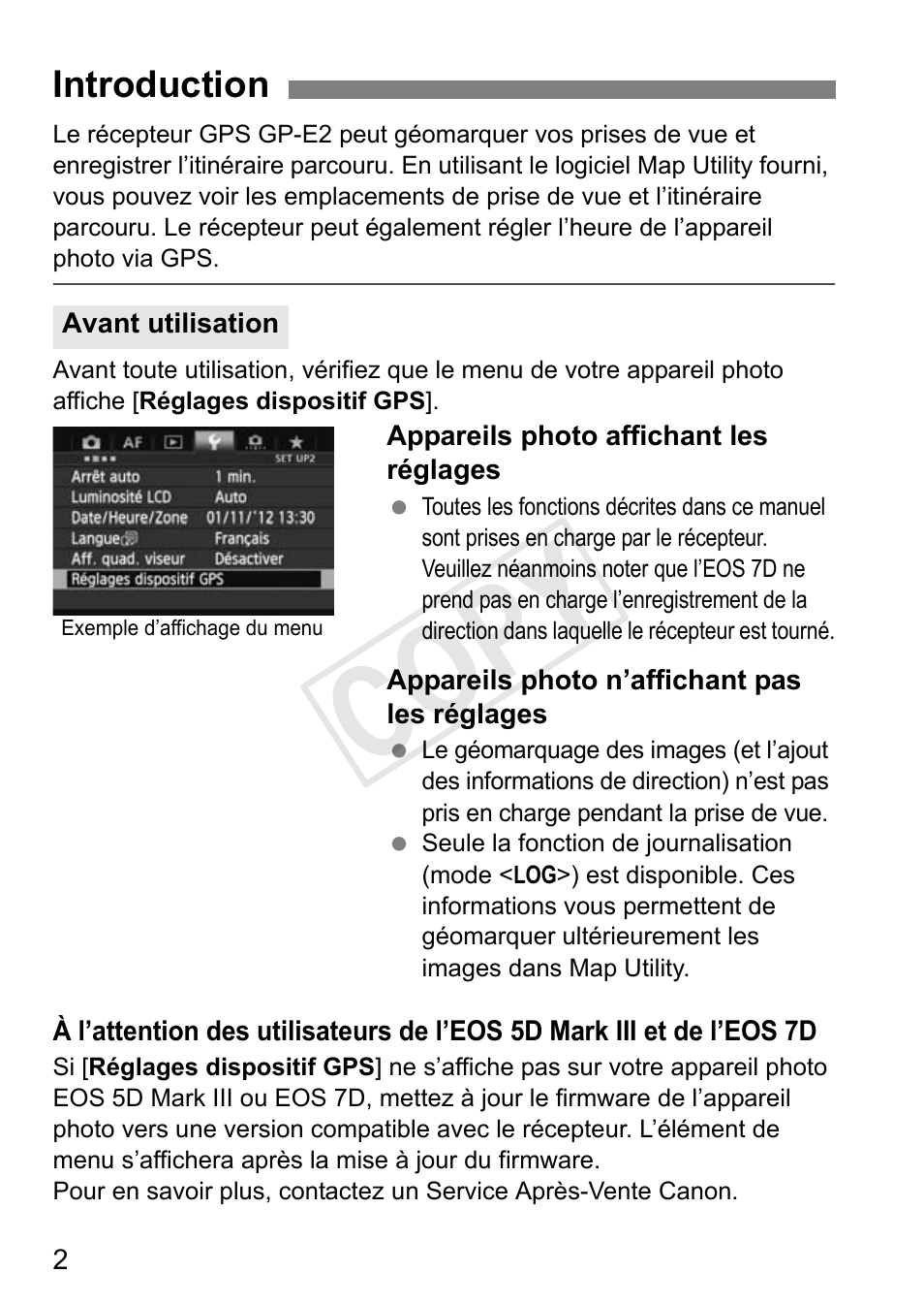 Cop y | Canon GPS RECEIVER GP-E2 User Manual | Page 68 / 292