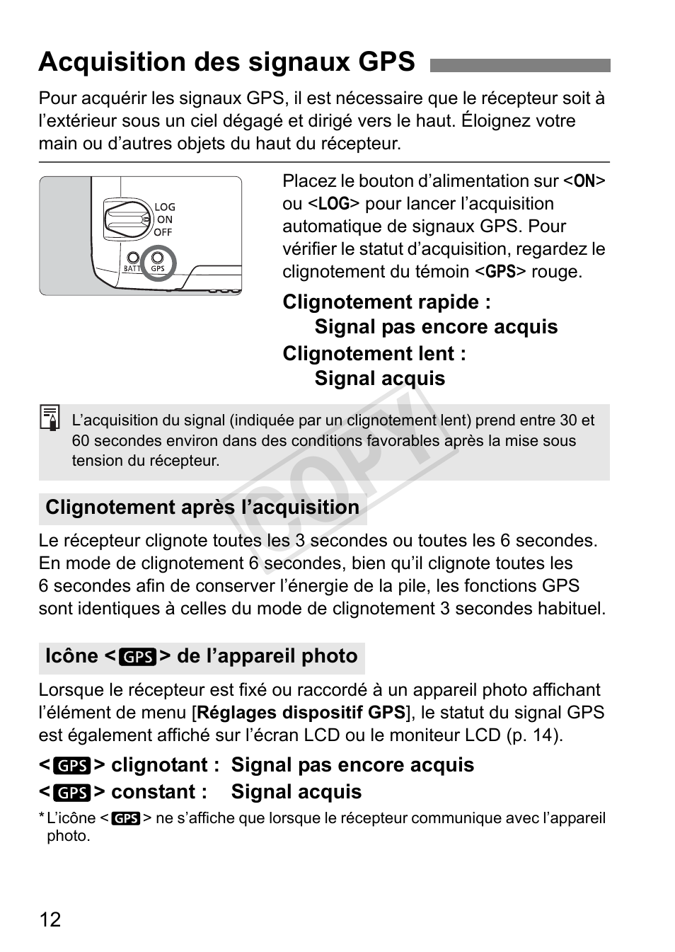 Cop y | Canon GPS RECEIVER GP-E2 User Manual | Page 78 / 292