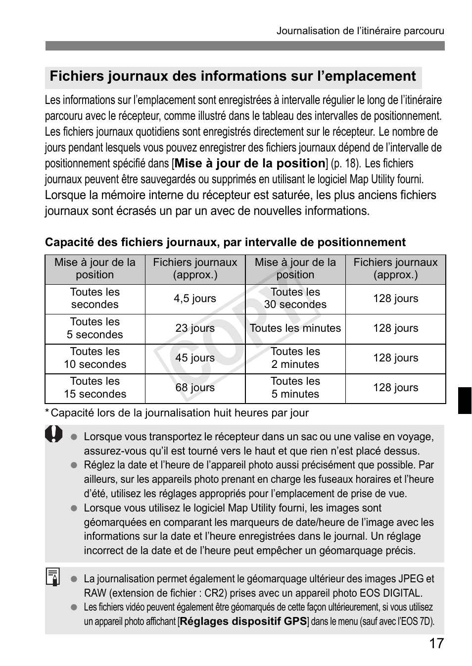 Cop y | Canon GPS RECEIVER GP-E2 User Manual | Page 83 / 292