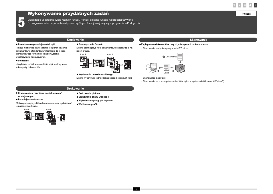 Wykonywanie przydatnych zadań | Canon MF3010 User Manual | Page 26 / 248