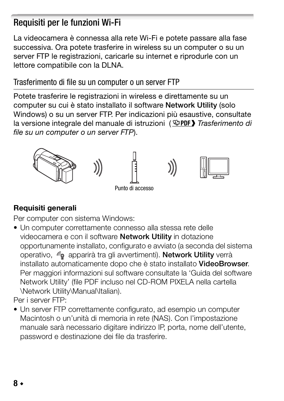 Requisiti per le funzioni wi-fi | Canon LEGRIA HF M56 User Manual | Page 66 / 110