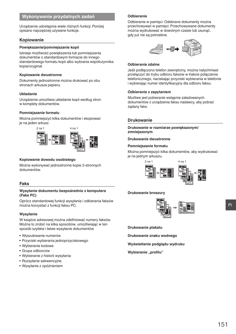 Wykonywanie przydatnych zadań | Canon i-SENSYS FAX-L410 User Manual | Page 151 / 236