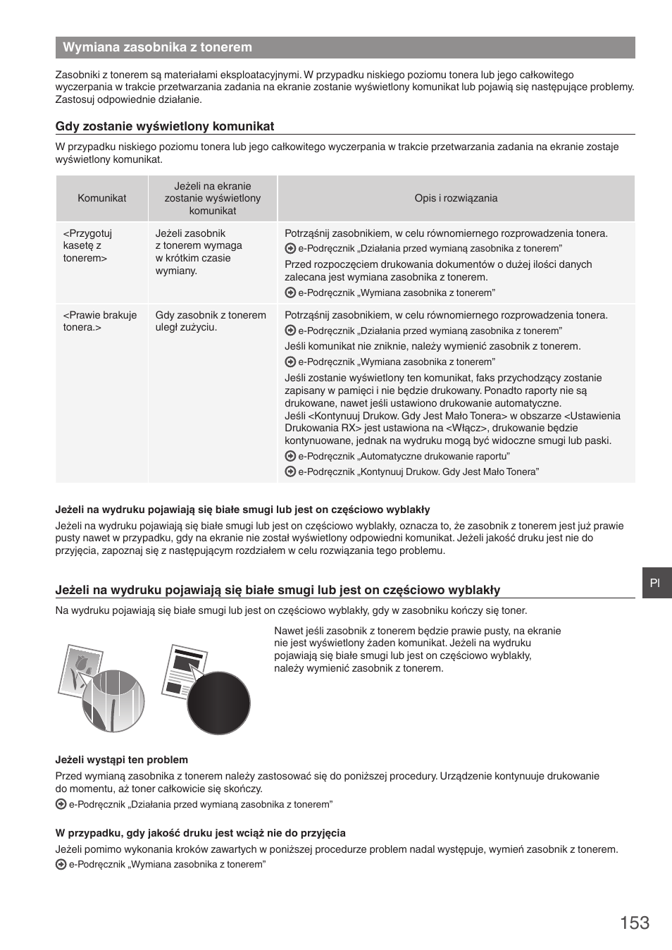 Wymiana zasobnika z tonerem | Canon i-SENSYS FAX-L410 User Manual | Page 153 / 236