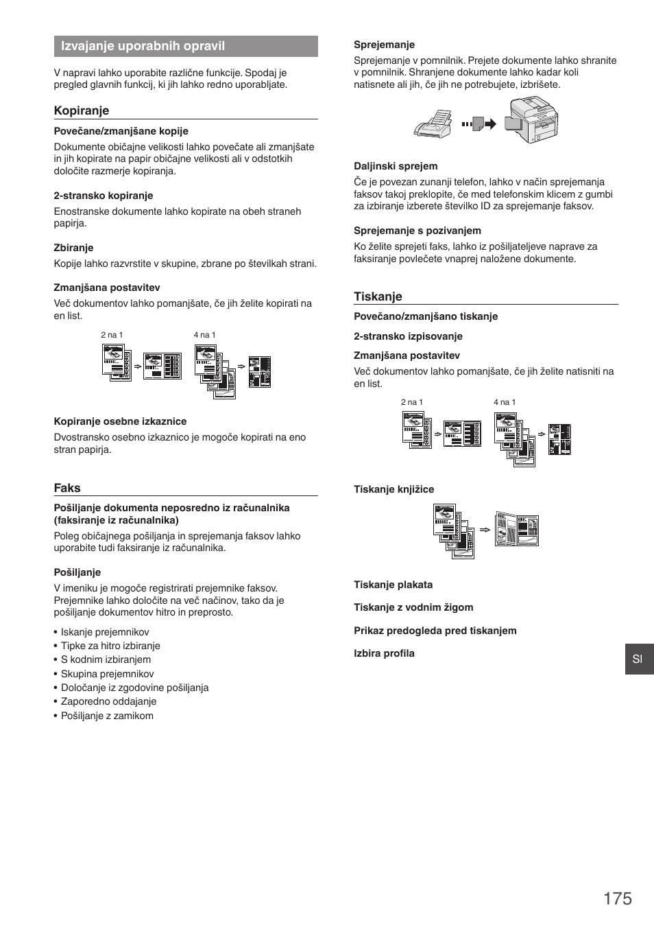 Izvajanje uporabnih opravil | Canon i-SENSYS FAX-L410 User Manual | Page 175 / 236