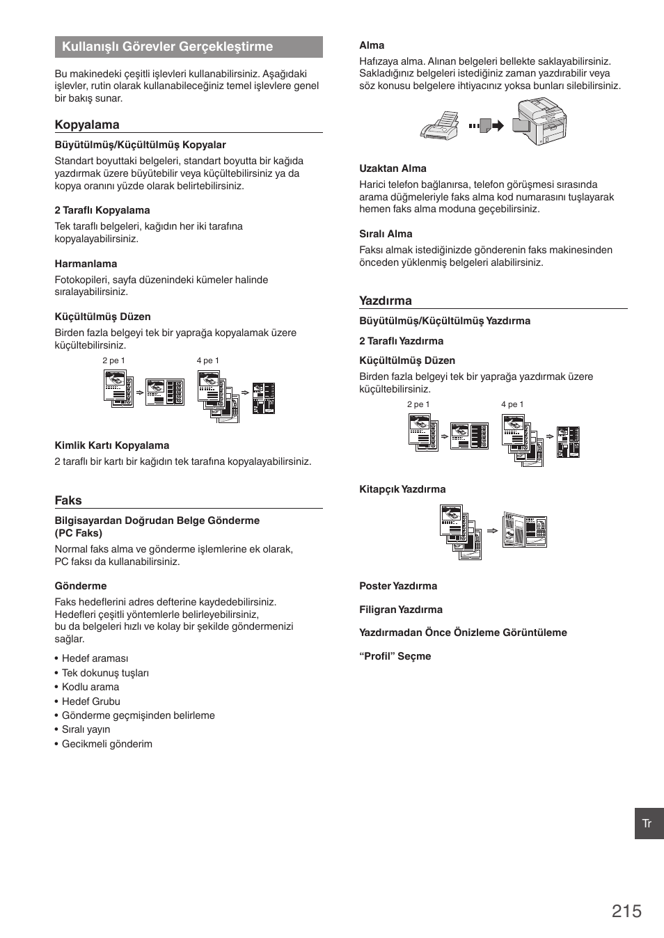 Kullanışlı görevler gerçekleştirme | Canon i-SENSYS FAX-L410 User Manual | Page 215 / 236