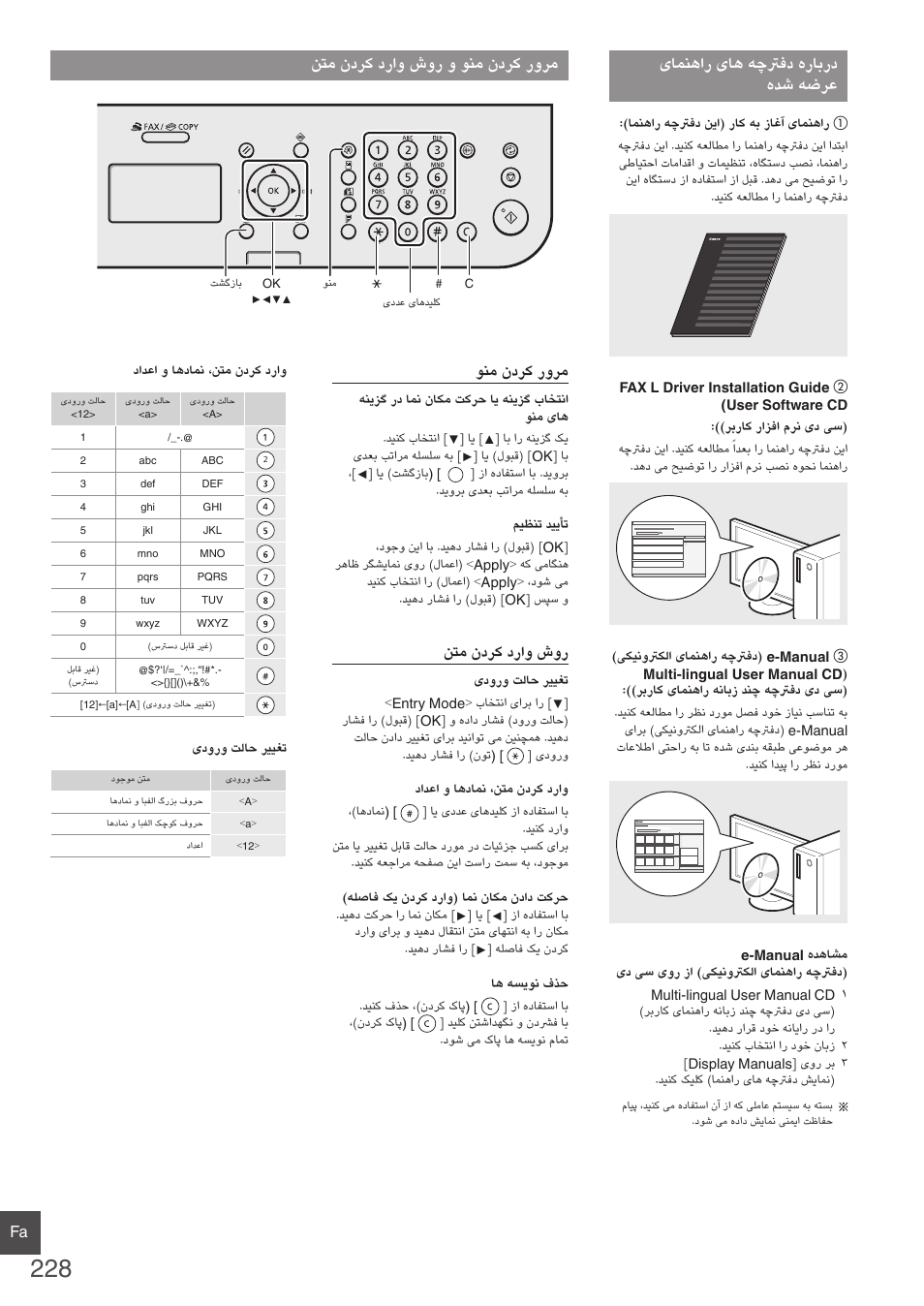 یامنهار یاه هچترفد هرابرد هدش هضرع, نتم ندرک دراو شور و ونم ندرک رورم, ونم ندرک رورم | نتم ندرک دراو شور | Canon i-SENSYS FAX-L410 User Manual | Page 228 / 236