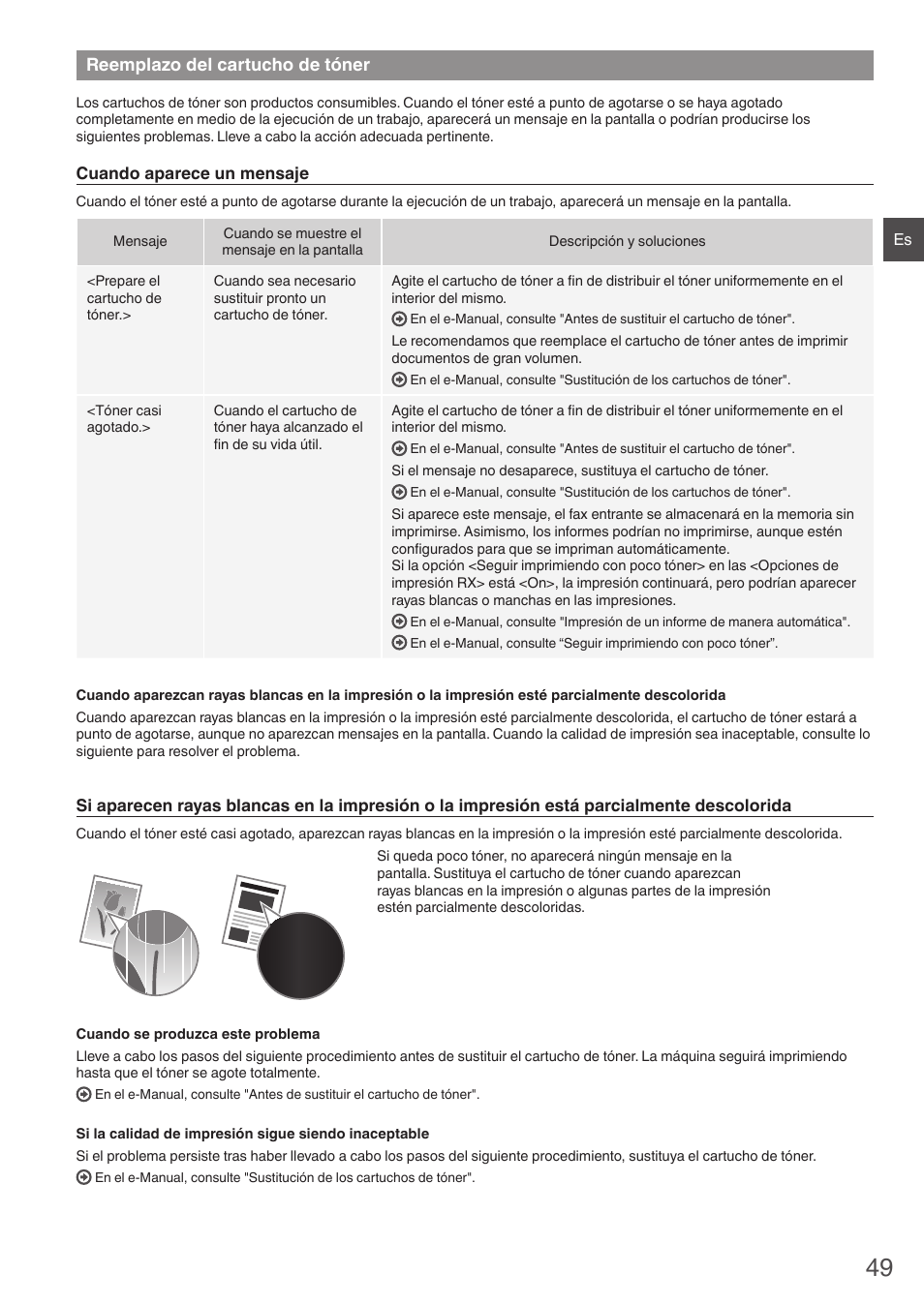 Reemplazo del cartucho de tóner | Canon i-SENSYS FAX-L410 User Manual | Page 49 / 236