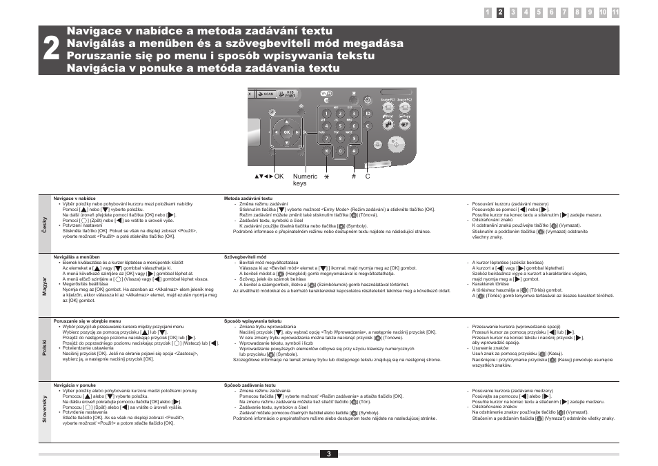 Navigace v nabídce a metoda zadávání textu, Poruszanie się po menu i sposób wpisywania tekstu, Navigácia v ponuke a metóda zadávania textu | Canon i-SENSYS MF5980dw User Manual | Page 26 / 288